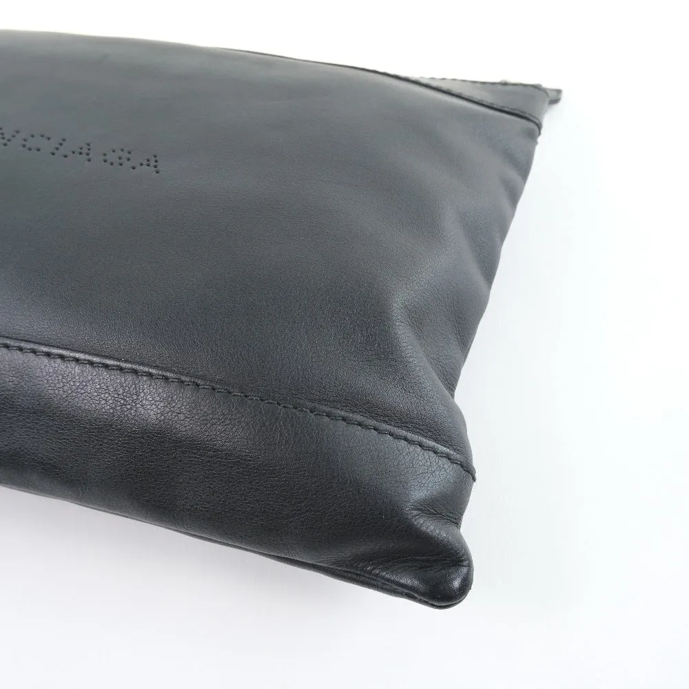 BALENCIAGA business bag 37373 Calfskin black Clutch bag Navy clip M unisex(Unisex)