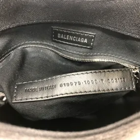 BALENCIAGA Handbag 619979 canvas black Wave XS Women