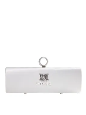 Borsa Satin Argento Clutch