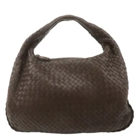 BOTTEGA VENETA Intrecciato Hobo Leather Shoulder Bag Brown 115653