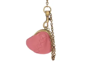 Bottega Veneta Pink Leather Coin Purse Charm