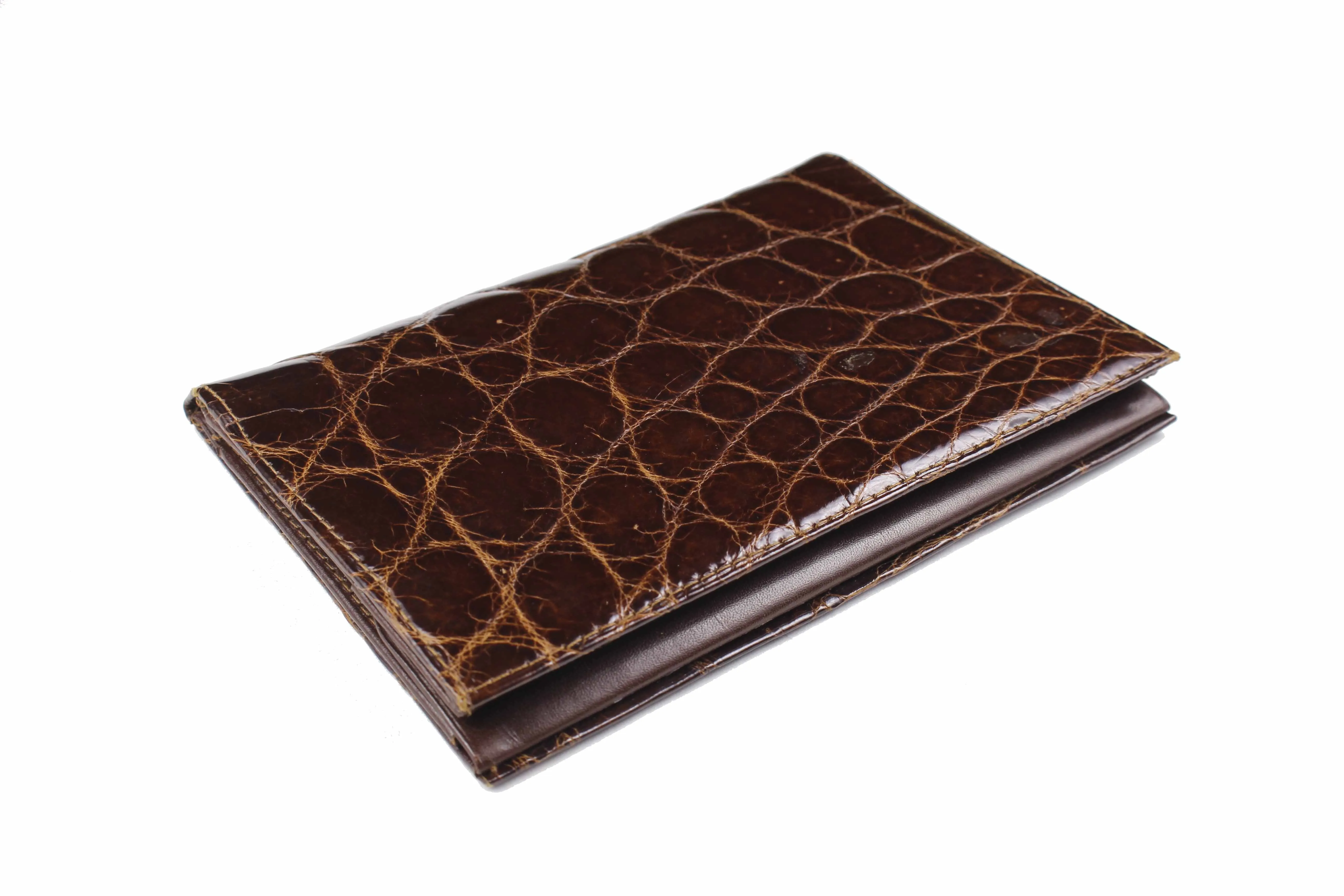 Brown crocodile skin wallet