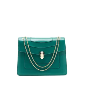 Bvlgari Serpenti flap Shoulder Bag Green