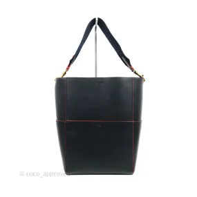 Celine Sangle Bucket Bag Navy Calfskin