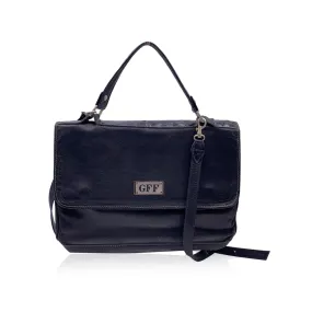 Gianfranco Ferre Vintage Black Leather Satchel Shoulder Bag