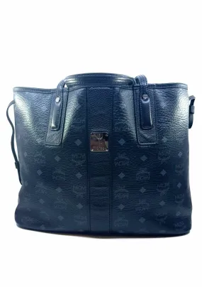 MCM Black & Grey Leather Handbag